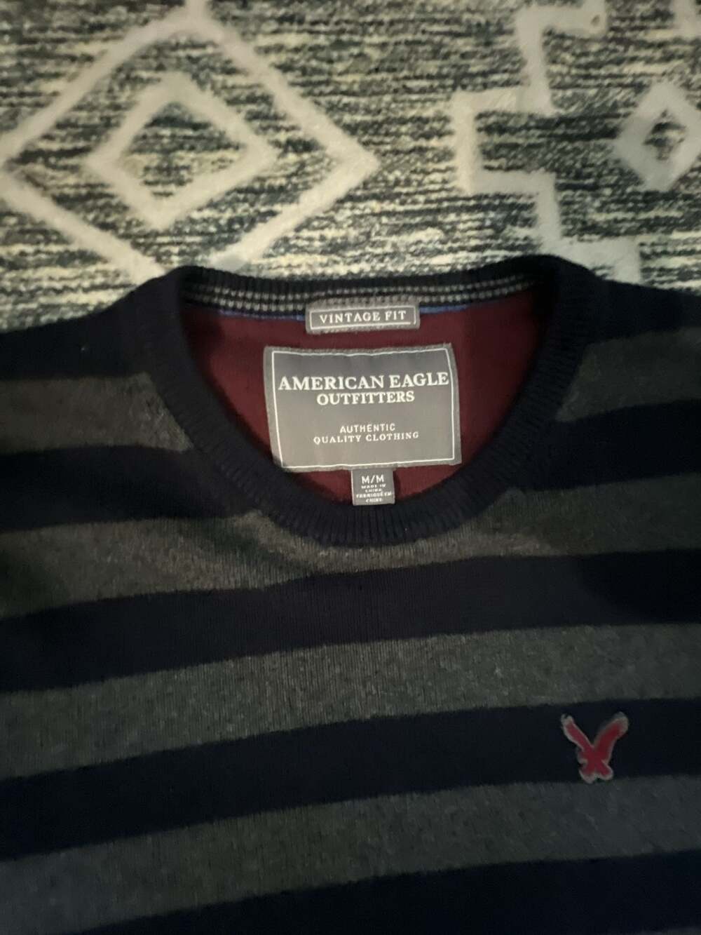 American Eagle Outfitters Vintage Fit Striped Pullover Sweater - Picture 3 of 3